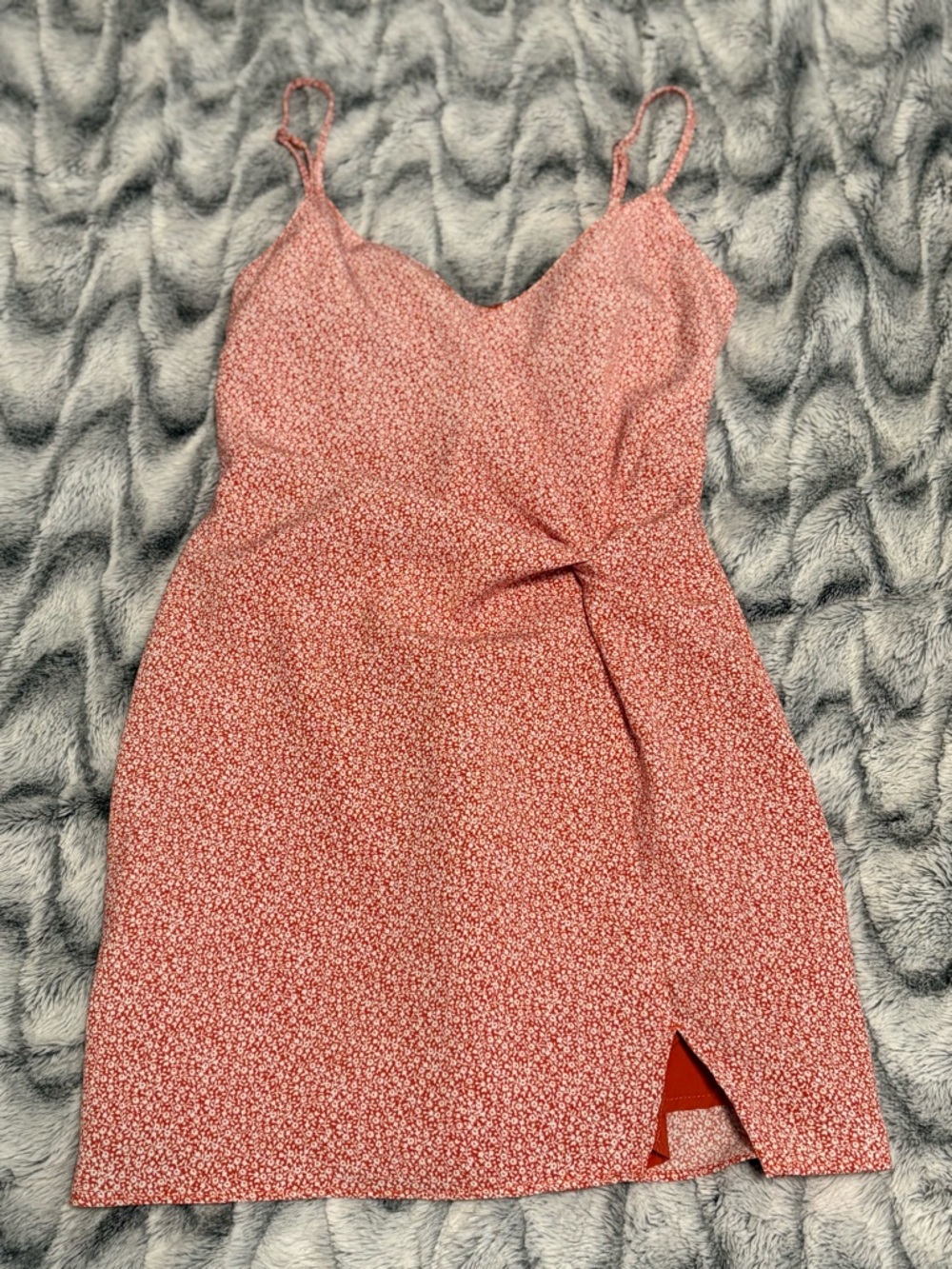 Abercrombie & Fitch Coral-Red Floral Slip Dress
